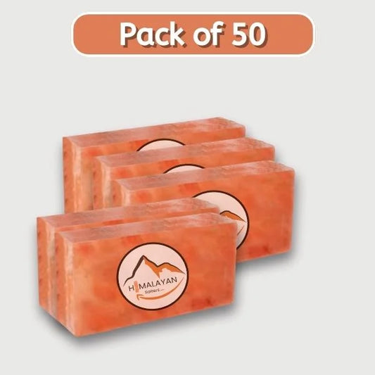 Pure Himalayan salt brick for Salt Walls 8"x4"x2” pack of 50